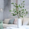 Krissing 2Pcs Artificial Greenery Stems,Tall Fake Ficus Twig Branches Plants
