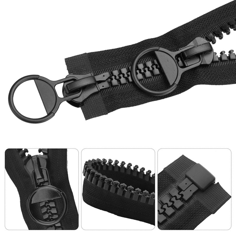 KOOLEVER Separating Jacket Zippers Plastic 2-Way Zip 75 cm, Large