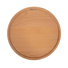 BOSKA Amigo Pizza Board M/Serving Board Diameter 29 cm Beech Wood with Juice Groove for Breakfast, Lunch and Dinner Round