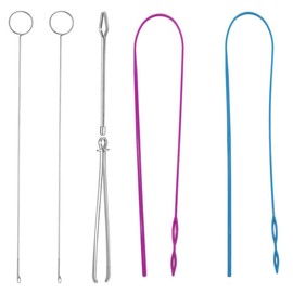 FUPUAII 6 Pcs Loop Turner Sewing Tool, Drawstring Threader Tool, Suitable for All Kinds of Clothing, Pants, Stainless Steel Bodkin Sewing Tool, Easy Rope Threading