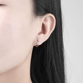 Silver Star Hoop Earrings Cross Earrings for Women Star Earrings Stud Huggie Earrings Minimalist Earrings Popular Gifts for Women (Silver)
