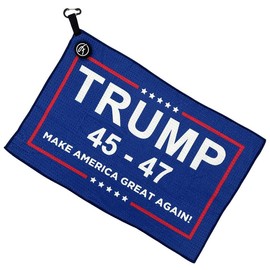 Fore Show Magnetic Golf Towel (Trump) Waffle Microfiber with Magnet for Golf Bags, Carts & Clubs - 24” x 16” Funny Golf Gift Accessory For Men - Color: Trump 45-47