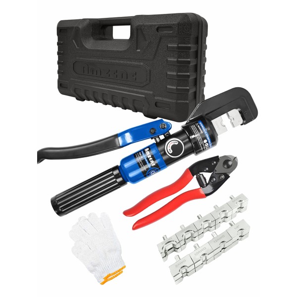 AMZCNC Hydraulic Hand Crimper Tool for Stainless Steel Cable Railing