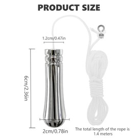 Makoto Nobu 1 Pcs Bathroom Light Pull Cord Handle Teardrop Chrome with 150cm Long String Extension Replacement for Bathroom Toilet Light Ceiling Lights Fan Switch