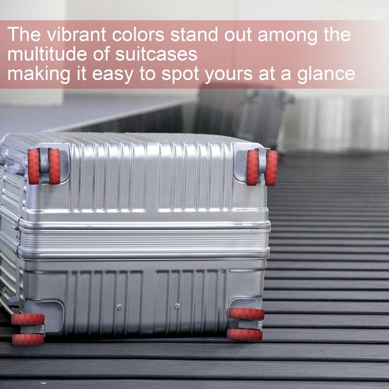 IRAINSUN (8 Pack) Silicone Luggage Wheel Covers for 8-Spinner Wheel
