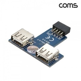 Coms USB Port 9-Pin to USB 2.0 A 2-Port Motherboard Connection Left/Right Parallel 9-Pin / Coms USB 포트 9Pin to USB 2.0 A 2Port 메인보드 연결 좌우병렬 9핀