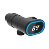 Hibbent Upgraded Metal Shower Head Holder with LED Display Thermometer,