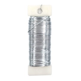 Honigo 22 Gauge Silver Metal Floral Wire, 38 Yards/35 Meters,for Christmas Wreaths,Tree Decoration,Flower Arrangement,Craft Wire,Flower Wire,Garden Wires,Flowers Bouquet Accessories,Jewelry Wires DIY