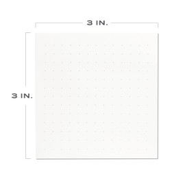 Alfion Sticky Notes Dots Grid 12pk | 3x3 Inch Small Self Stick Notepads for Desk and School Supplies