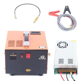 awolsrgiop PCP Air Compressor, 30MPA 4500PSI PCP Air Pump High Pressure Pump Electric Airgun Air Compressor Orange 110V Air Compressor Built-in Transformer Portable Pump Fan Cooling