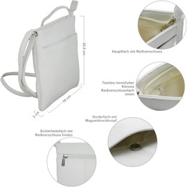 JENNIFER JONES - Small Women's Shoulder Bag - Bridal Bag - Evening Bag - Shoulder Bag, White, Handbag