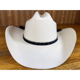 Western AU-HH05-14 Horse Hair Hat Band Five Strand Blue, White, and Black