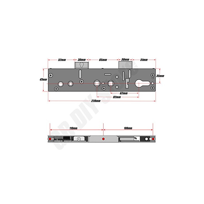 Genuine Lockmaster Mila Master Multi Point Upvc Gearbox Door Lock