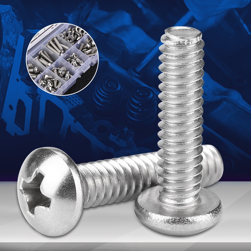 140pcs /set #10-24 Stainless Steel Cross Pan Head Screws with