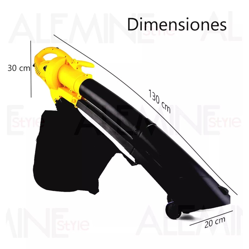 ALEMINE Sopladora Aspiradora Trituradora Electrica Bolsa Recolectora