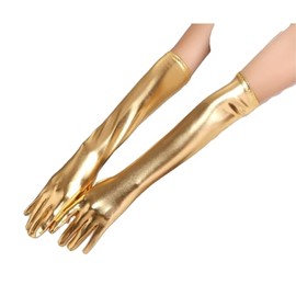 krautwear® Women's Finger Gloves Metallic Approx. 44 cm Long Gold Silver -