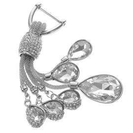 Milisten Rhinestone Car Pendant Key Ring Stretchy Spiral for Backpack Fashion Bag Hanging Decor