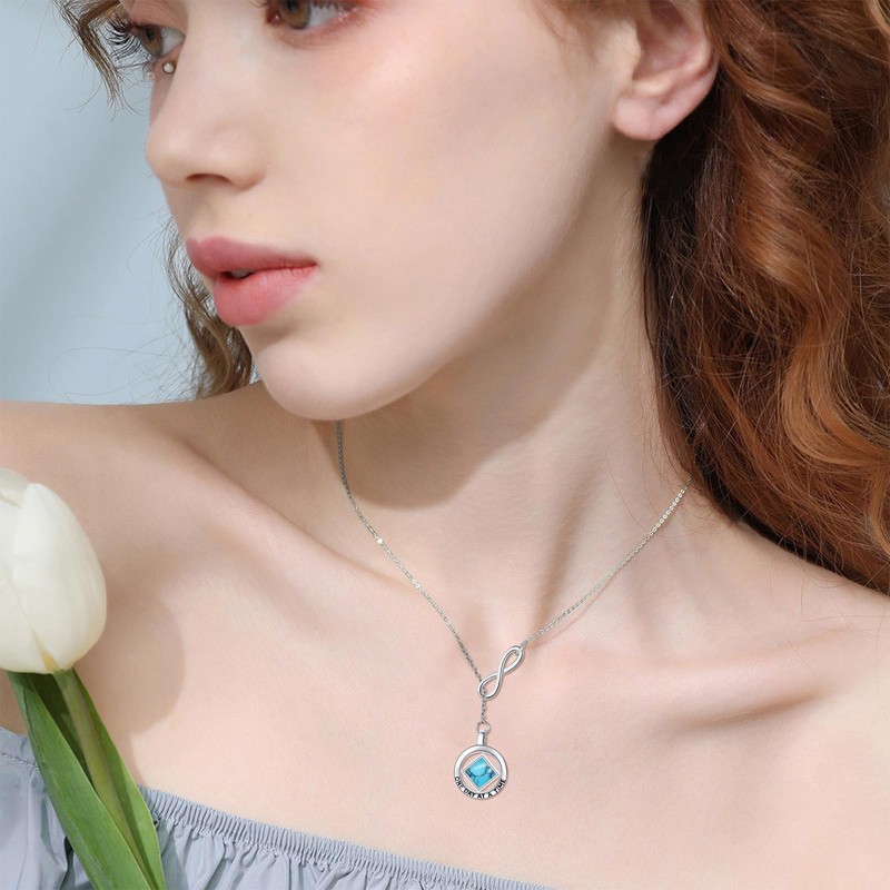 YAFEINI Sobriety Gift 925 Sterling Silver Narcotics Anonymous Necklace NA
