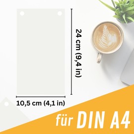 perfect line perfect line - 100 Trennstreifen für Ordner A4, Trennblätter aus Recycling-Karton, Weiß, gelocht, Made in Germany, Blauer Engel zertifiziert