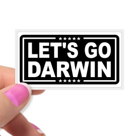 DecalBot Stickers "LETS GO DARWIN" Funny Stickers Bulk Packs Anti Trump MAGA Protest Decals - 25 Stickers