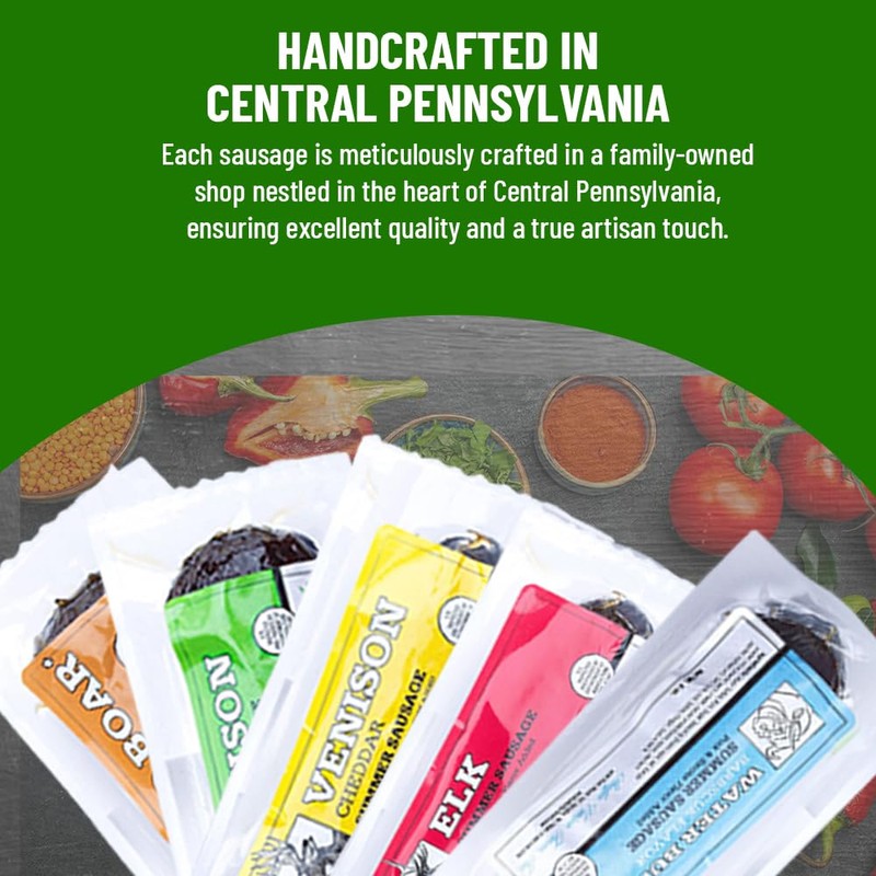 Game Summer Sausage Gift Pack (Venison, Cheddar, Elk, Elk Cheddar,