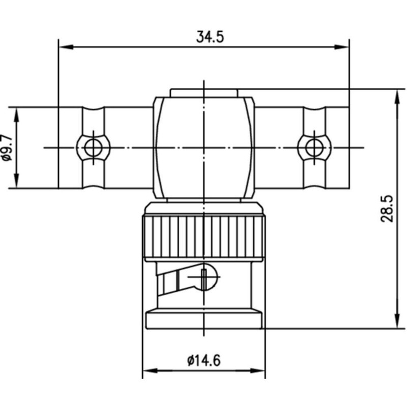 Telegärtner BNC-T-STUECK 50 OHM L.C. (F-M-F)