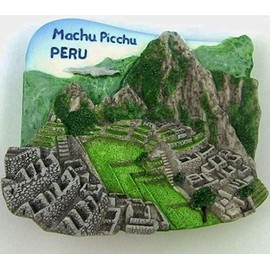 WitnyStore Tiny 2⅝" Machu Picchu Inca City Cusco Peru - Miniature Hand Made Resin 3D Latin America Landmark Tourist Attraction Decorative Refrigerator Fridge Magnets Collectible Traveler Souvenir Gift