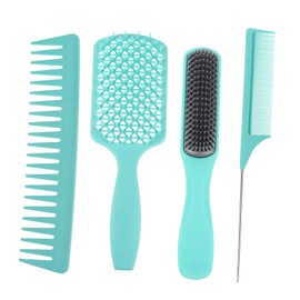 Baluue 1set Massage Combs for Wet and Dry Hair Care Detangling Hair Styling Tools Scalp Massage Comb Box