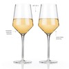 Viski Raye Angled Chardonnay Set of 2 No-Lead Premium Crystal