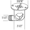 T-H Marine Cockpit Scupper Drain, UV-Stabilized Polymer Marine Drain Fitting