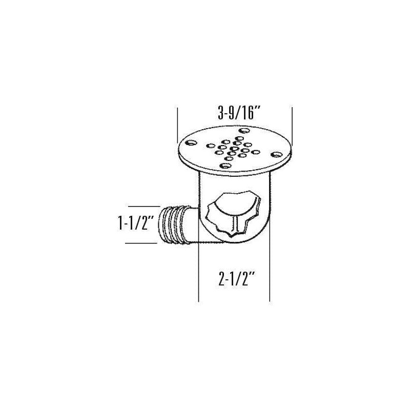 T-H Marine Cockpit Scupper Drain, UV-Stabilized Polymer Marine Drain Fitting