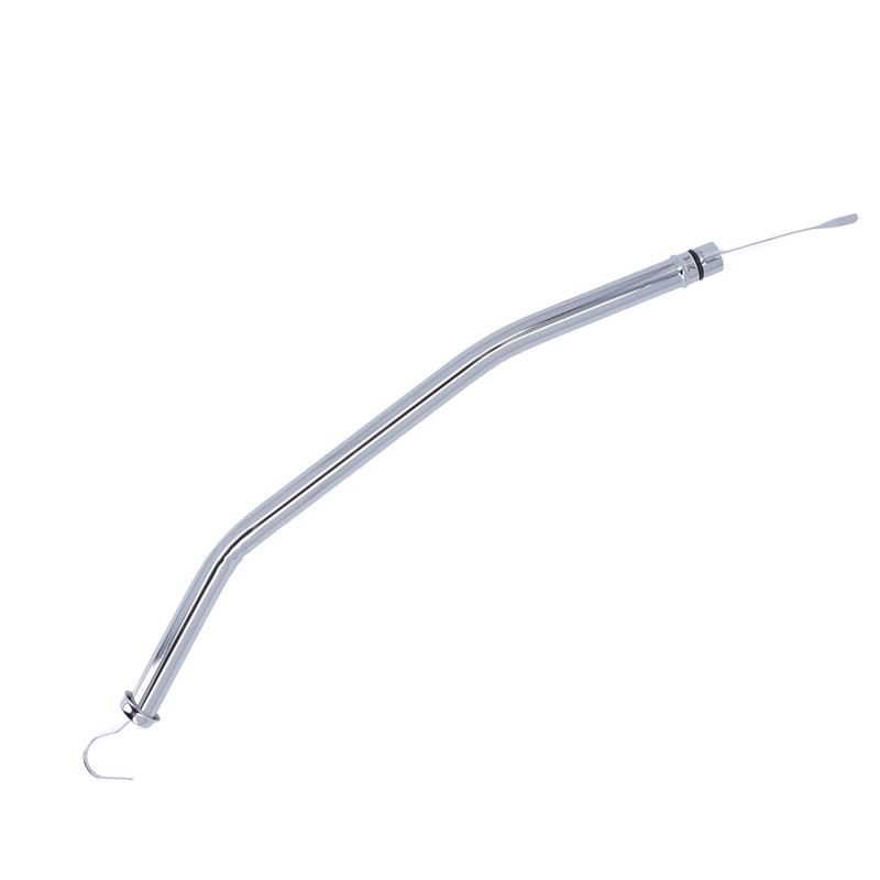 22in Transmission Oil Dipstick Silver Chrome Stainless Steel Tube for