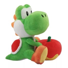 Jextech Muñeco De Peluche Yoshi Con Manzana Mario Bros Detalle 17 Cm