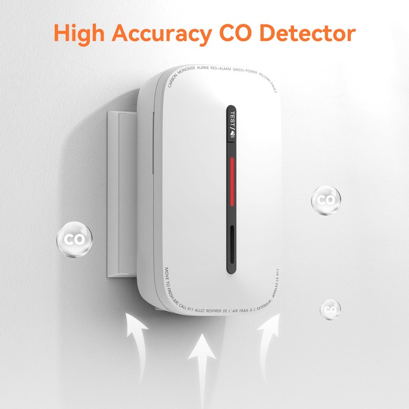 Jemay Carbon Monoxide Detector, Plug in Carbon Monoxide Detector with