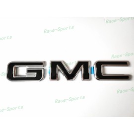 Auto GMC Rear Tailgate Chrome Black GMC Emblem GMC Sierra 1500 2500HD 3500HD CANYON