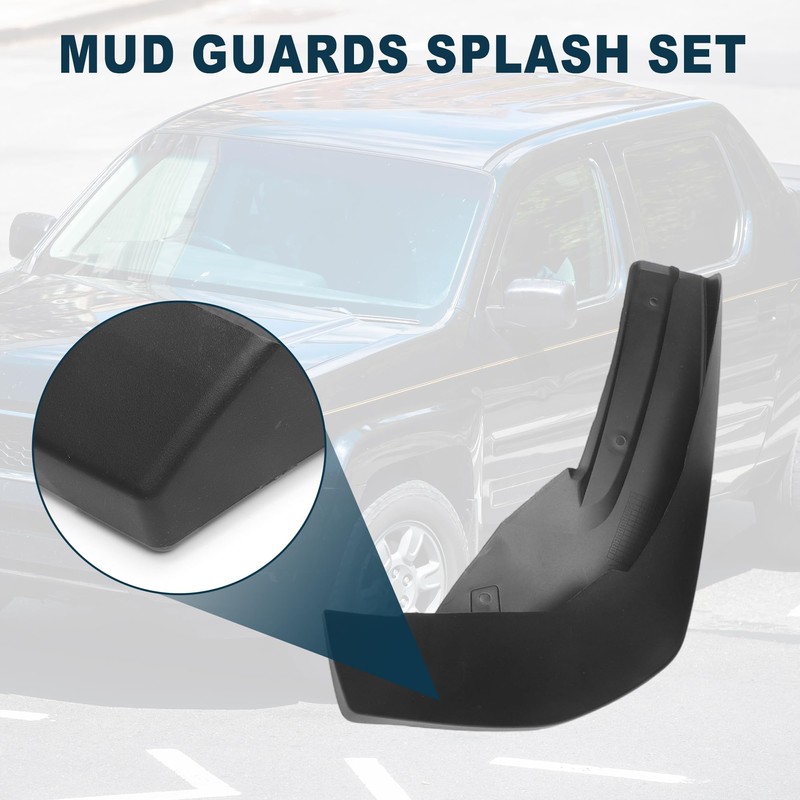 TUCKBOLD Mud Flap Splash Guard for Honda Ridgeline 2017-2023 Durable
