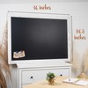 Loddie Doddie Magnetic Chalkboard, 46" x 34.5 White Rustic Frame,