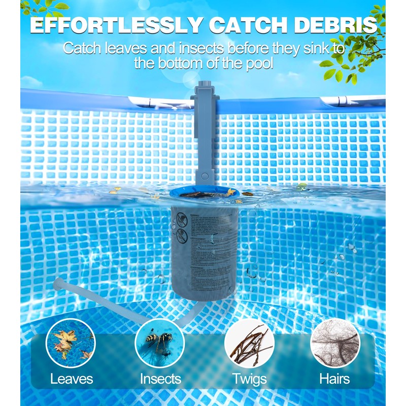 KIrSwp Above Ground Pool Skimmer | Wall Mount Surface Skimmer-Adjustable