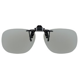 meigan BREAKER 9351-07 Clip-on Sunglasses, Polarized, Dimmable, UV Protection, Flip-up Over Glasses, Cover Glass, Prevents Glare, Lens Height, Smoke