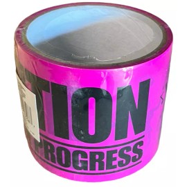 Island Dogs Birthday 3" Party in Progress Warning Caution Tape Pink