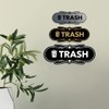 Signs ByLITA Designer Trash Sign (Black/Gold) - Small 2 Pack