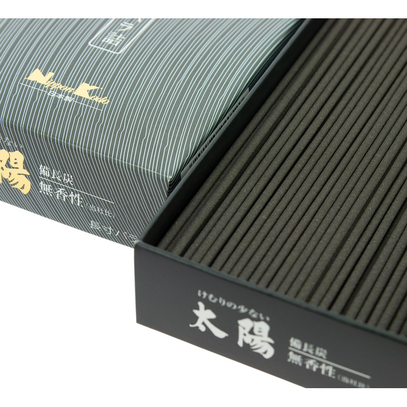 Nihon Kodo Incense Incense, Sun, Unscented Binchotan, Long Size Rose