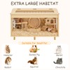 HOTAMO Wooden Hamster Cage with Acrylic Board Base, 31.5"