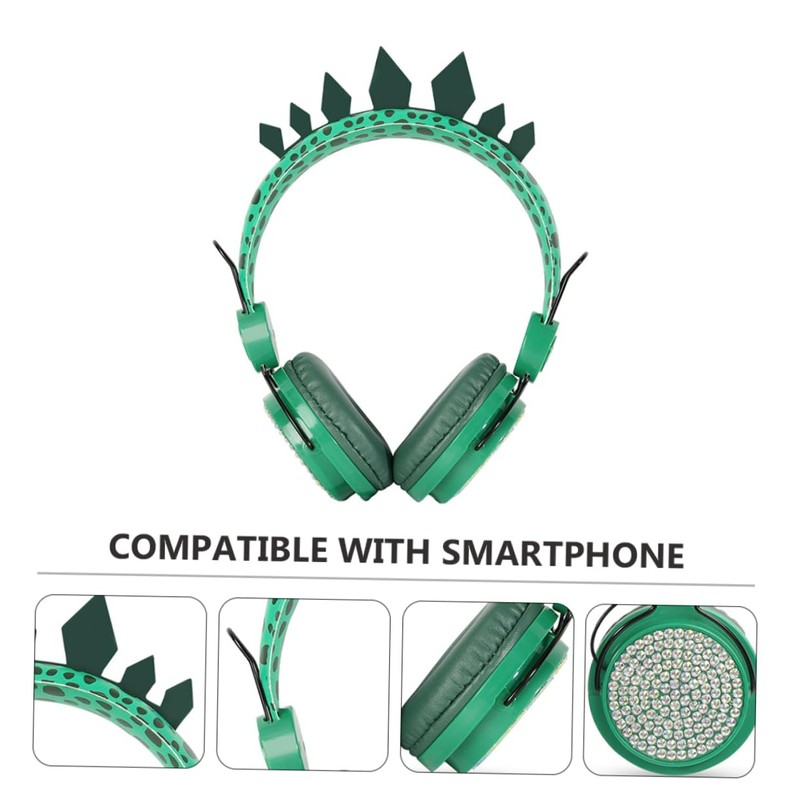 IWOWHERO S Headphones Dinosaur Ear Headset Headphones for Boys and