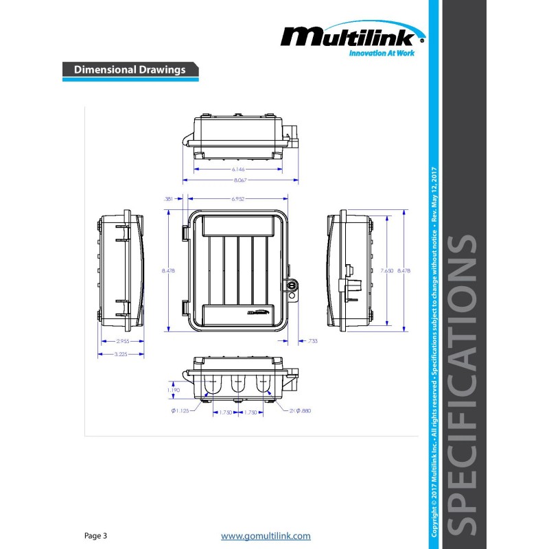 Multilink RNI-200 Demarcation Enclosure