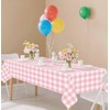 SietDESEO 3 Pack Light Pink Gingham Tablecloth Rectangle 54 x