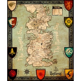 Game of Thrones 11" x 13.5"  Map Collector's Poster