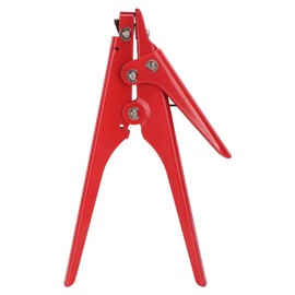 Portable Nylon Cable Tie Gun Adjustable Tension Plastic Zip Tie Fastening and Cutting Tool Red