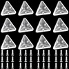 Erpmlyo 12 Piece Acrylic Corner Brackets with Semi-Transparent Screws, Clear