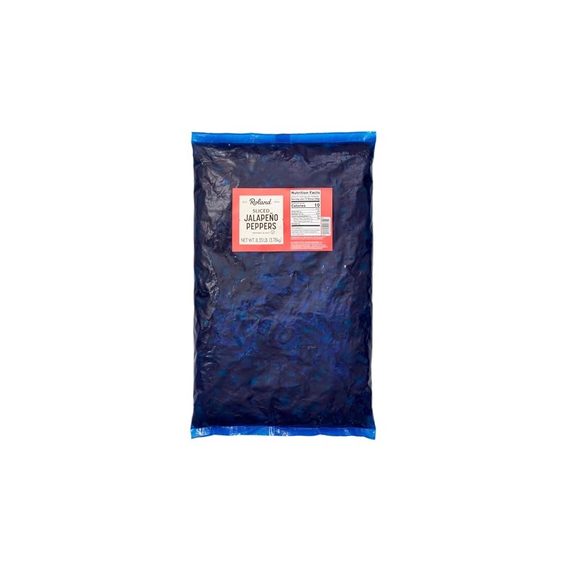 Roland Foods Sliced Jalapenos, Specialty Imported Food, 8.33 Pound Bag,